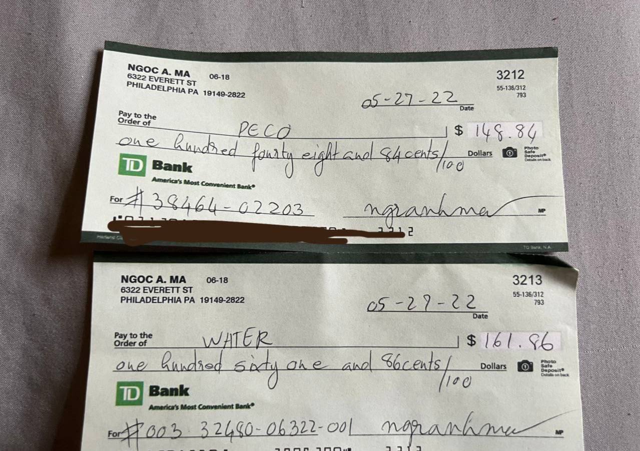TD BANK DEPOSIT CHECK | $2000 - $5000